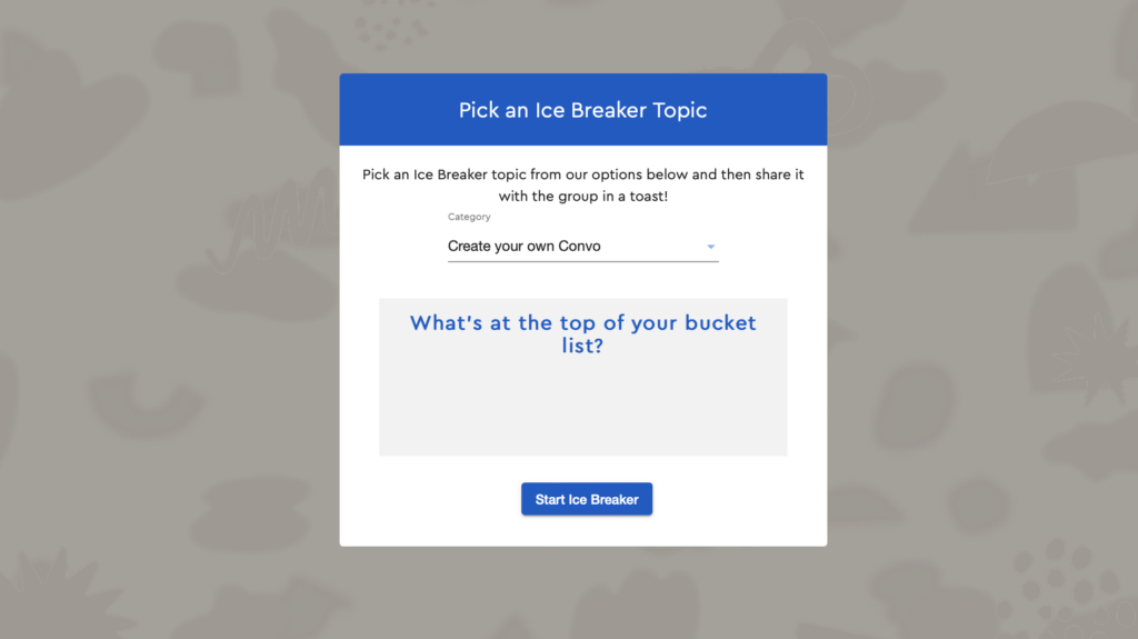 100+ Creative Icebreakers and Conversation Starters for Work Screen Shot 2022 05 13 at 9.47.59 AM