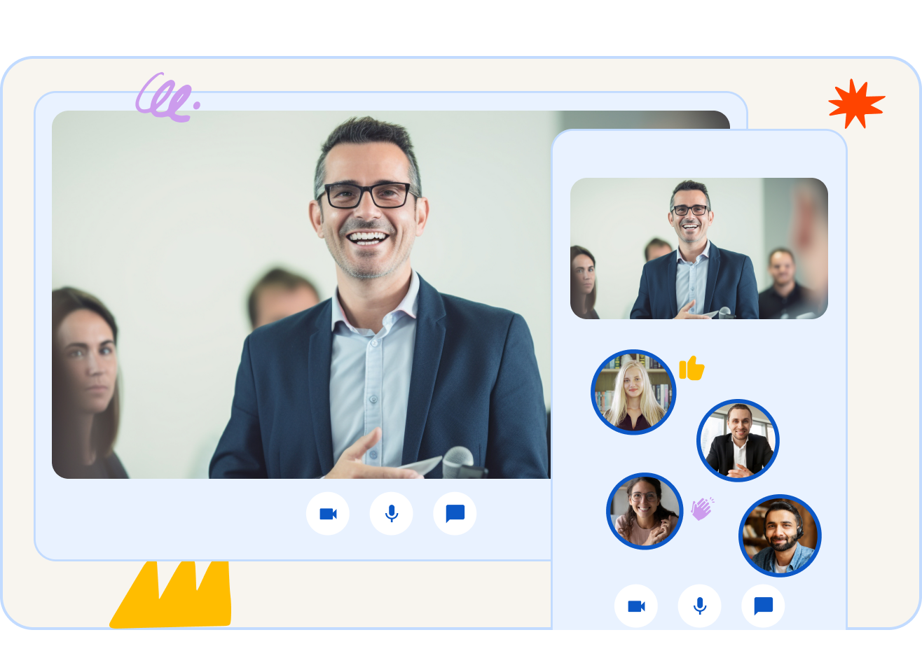 Hybrid Meetings illustration
